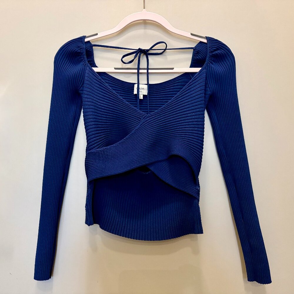 Cami NYC Ribbed Criss-Cross Sweater Size Small